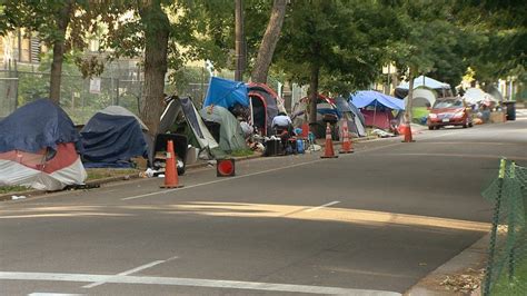 Video shows fire at homeless camp in downtown Denver